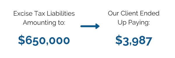 Brager Tax Law Group - Excise Tax Liabilities Amounting to $650,000