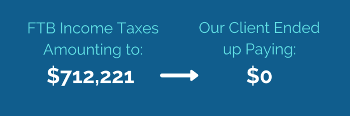 Brager Tax Law Group - FTB Income Taxes Amounting to $712,221