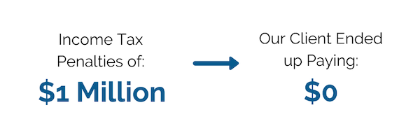 Brager Tax Law Group - Income Tax Penalties of $1 Million