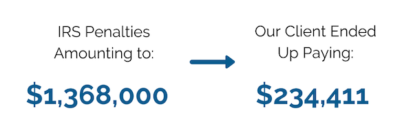 Brager Tax Law Group - IRS Penalties Amounting to $1,368,000