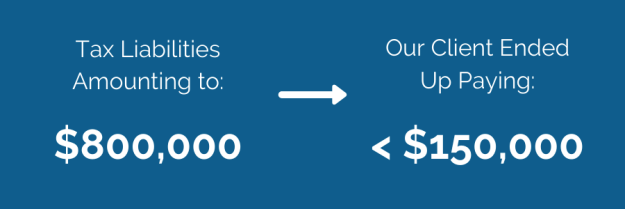 Brager Tax Law Group - Tax Liabilities Amounting to $800,000